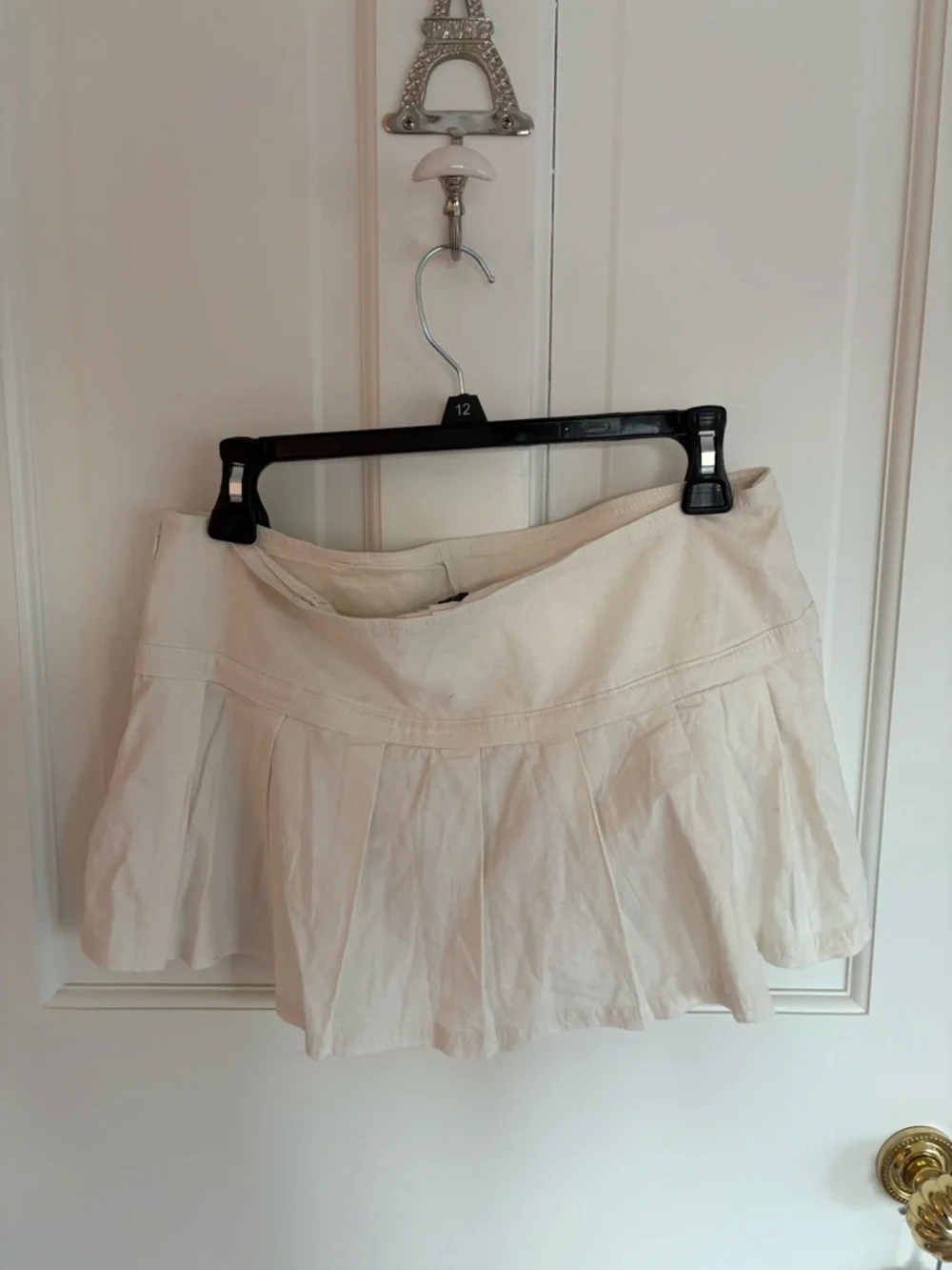 BDG Cream Mini Skirt with Buckle Detail - Picture 2 of 3